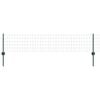 vidaXL Euro Staket med St&ouml;d 10 x 0,4 m PVC-belagda st&aring;l Gr&ouml;n Mesh