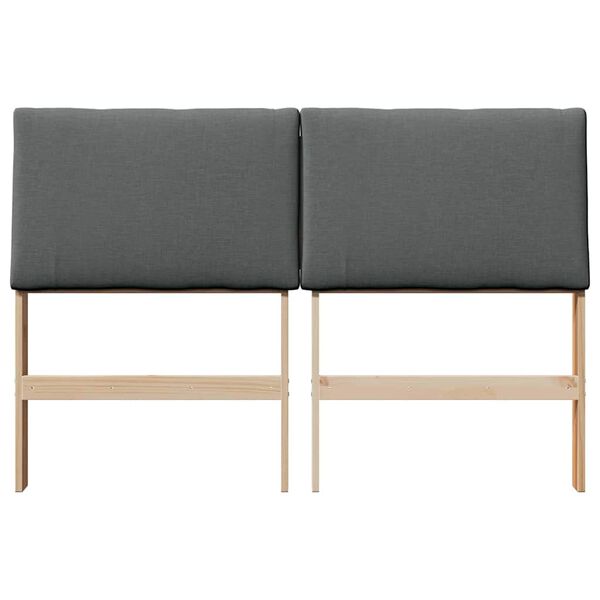 vidaXL Kl&auml;dd s&auml;nggavel M&ouml;rkgr&aring; 150 cm Massiv furu