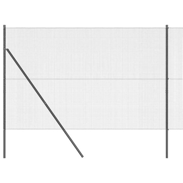 vidaXL St&auml;ngselstolpe Gr&aring; 25 x 1,6 m (12 x 12 mm n&auml;t) St&aring;l och PVC