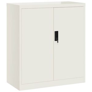 vidaXL Dokumentsk&aring;p vit 79x40x90 cm st&aring;l