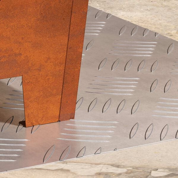 vidaXL Trappsteg Rektangul&auml;r 2 pcs Silver 50 x 40 cm Aluminium