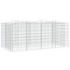 vidaXL Upph&ouml;jd planteringsgabion 200x100x100 cm galvaniserat j&auml;rn