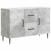 vidaXL Sideboard med l&aring;da Betonggr&aring; 89 x 34,5 x 60 cm Konstruerat tr&auml;