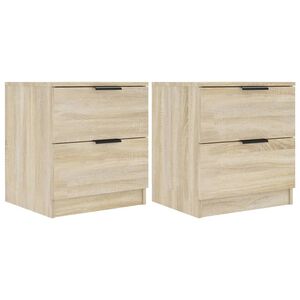 vidaXL S&auml;ngbord 2 st sonoma-ek konstruerat tr&auml;