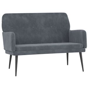 vidaXL B&auml;nk m&ouml;rkgr&aring; 108x79x79 cm sammet