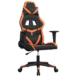 vidaXL Gamingstol svart och orange konstl&auml;der