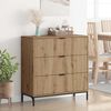 vidaXL Sideboard med låda artisan ek 79,5 x 33 x 82 cm Konstruerat trä