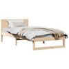 vidaXL S&auml;ngram med huvudgavel Naturf&auml;rg 100 x 200 cm Massiv furu