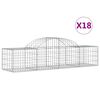vidaXL Gabioner b&aring;gformade 18 st 200x50x40/60 cm galvaniserat j&auml;rn