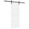 vidaXL Skjutd&ouml;rr 78 x 202 cm Konstruerat tr&auml; Vit och svart