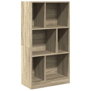 vidaXL Bokhylla sonoma-ek 57x28,5x107,5 cm konstruerat tr&auml;