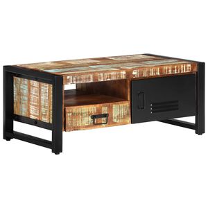 vidaXL Soffbord 100x50x41 cm massivt &aring;tervunnet tr&auml;