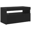 vidaXL TV-sk&aring;p 75 x 35 x 40 cm Svart Ek Konstruerat tr&auml;