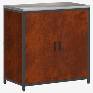 vidaXL K&ouml;ksf&ouml;rvaringssk&aring;p HATTEM Rostig 90 x 50 x 92 cm St&aring;l