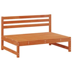 vidaXL Tr&auml;dg&aring;rd Mittensoffa Massivt furu VaxBrun 240 x 84 x 70 cm