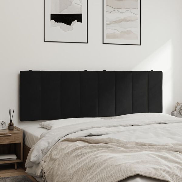 vidaXL Headboard Cushion "Hanko" Black 160 cm Velvet