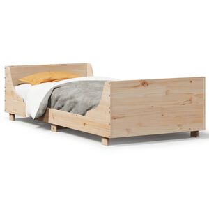 vidaXL S&auml;ngram utan madrass 75x190 cm massiv furu