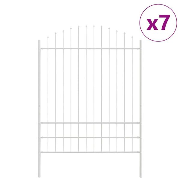 vidaXL Tr&auml;dg&aring;rdsst&auml;ngsel 7 pcs Vit 170 x 225 cm Pulverlackerat st&aring;l