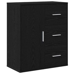 vidaXL Sideboard Svart Ek 60 x 31 x 70 cm Konstruerat tr&auml;