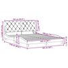 vidaXL Bed Frame with LED without Mattress Dark Brown 160x200 cm Fabric