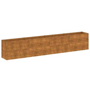 vidaXL Upph&ouml;jd tr&auml;dg&aring;rdsb&auml;dd 385x50x69 cm cortenst&aring;l