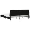 vidaXL Bed with Mattress Black 200x200 cm Fabric