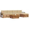 vidaXL Utomhussoffset med kudde 6 pcs Naturlig och Beige