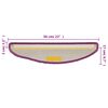 vidaXL Trappmattor 10 st 56x17x3 cm violett halvrunda