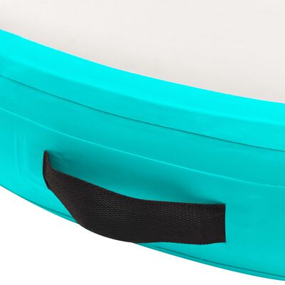vidaXL Uppblåsbar gymnastikmatta med pump 100x100x20 cm PVC grön