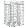 vidaXL Gabion upph&ouml;jd s&auml;ng 50 x 50 x 80 cm Galvaniserat st&aring;l Silver