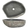 vidaXL Handfat flodsten oval (45-53)x(34-41) cm