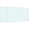 vidaXL Stänkskydd 2 st vit 70x40 cm härdat glas