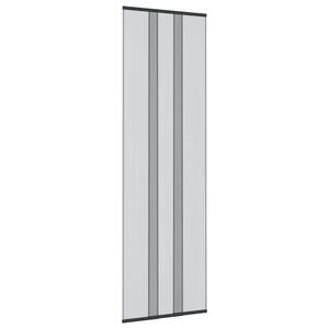 vidaXL Insektsd&ouml;rr med n&auml;tgardin Svart 70 x 220 cm Polyester