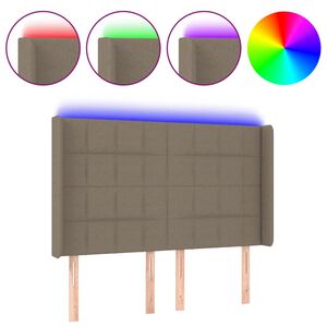 vidaXL S&auml;nggavel LED taupe 147x16x118/128 cm tyg