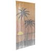 vidaXL Insektsd&ouml;rrgardin palmtryck 100x220 cm bambu