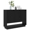 vidaXL Sideboard Svart Ek 97 x 29 x 75 cm Konstruerat trä