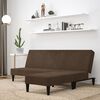 vidaXL B&auml;ddsoffa med pall 2-sits Brun mikrofibertyg