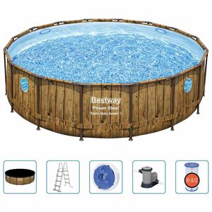 Bestway Pool med tillbeh&ouml;r Power Steel 488x122 cm