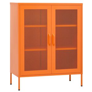 vidaXL F&ouml;rvaringssk&aring;p orange 80x35x101,5 cm st&aring;l