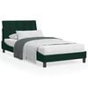 vidaXL Bed with Mattress "Hanko" Dark Green 100x200 cm Velvet
