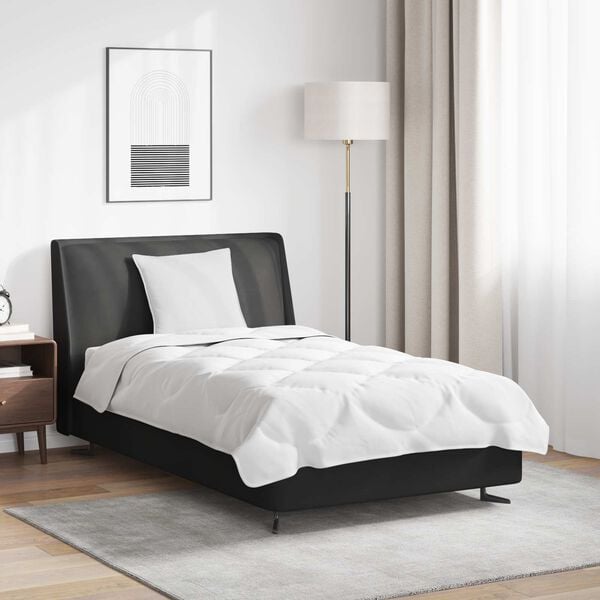 vidaXL T&auml;ckeset med kudde 2 pcs Vit Mikrofiber