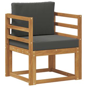 vidaXL Utomhussoffa Massivt akaciatr&auml; och polyester Naturf&auml;rg