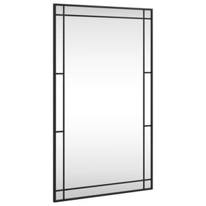 vidaXL V&auml;ggspegel svart 60x100 cm rektangul&auml;r j&auml;rn