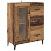 vidaXL Sideboard med l&aring;da Gammalt tr&auml; 69,5 x 34 x 90 cm