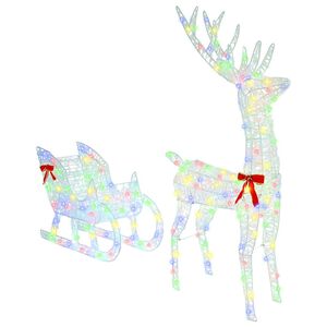vidaXL Ren Pull Sl&auml;de f&auml;rgstark 70 x 24 x 128 cm Akryl 200 LED-lampor