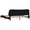 vidaXL Bed Frame without Mattress "Hvar" Black 200x200 cm Fabric