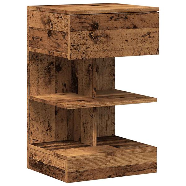 vidaXL Sängbord gammalt trä 40x35x65 cm konstruerat trä