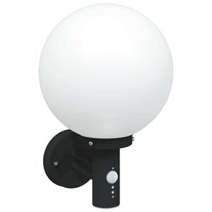 vidaXL Utomhus v&auml;gglampa Svart 28 x 25 x 38 cm