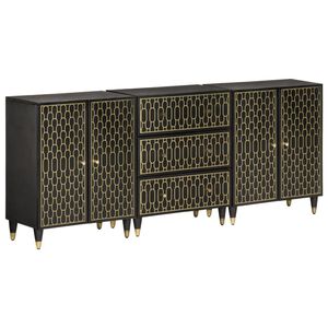 vidaXL Sidosk&aring;p 3 st 60x33x75 cm massivt mangotr&auml;