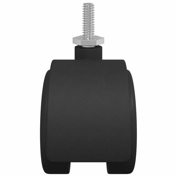 vidaXL Hjul 2 pcs Svart 40,1 x 37,8 mm PP och j&auml;rn